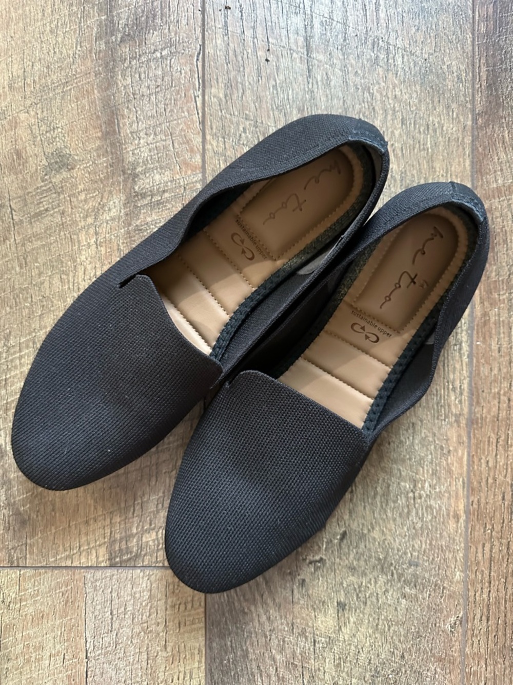 me too Black Women's Slip-On Canvas Loafers